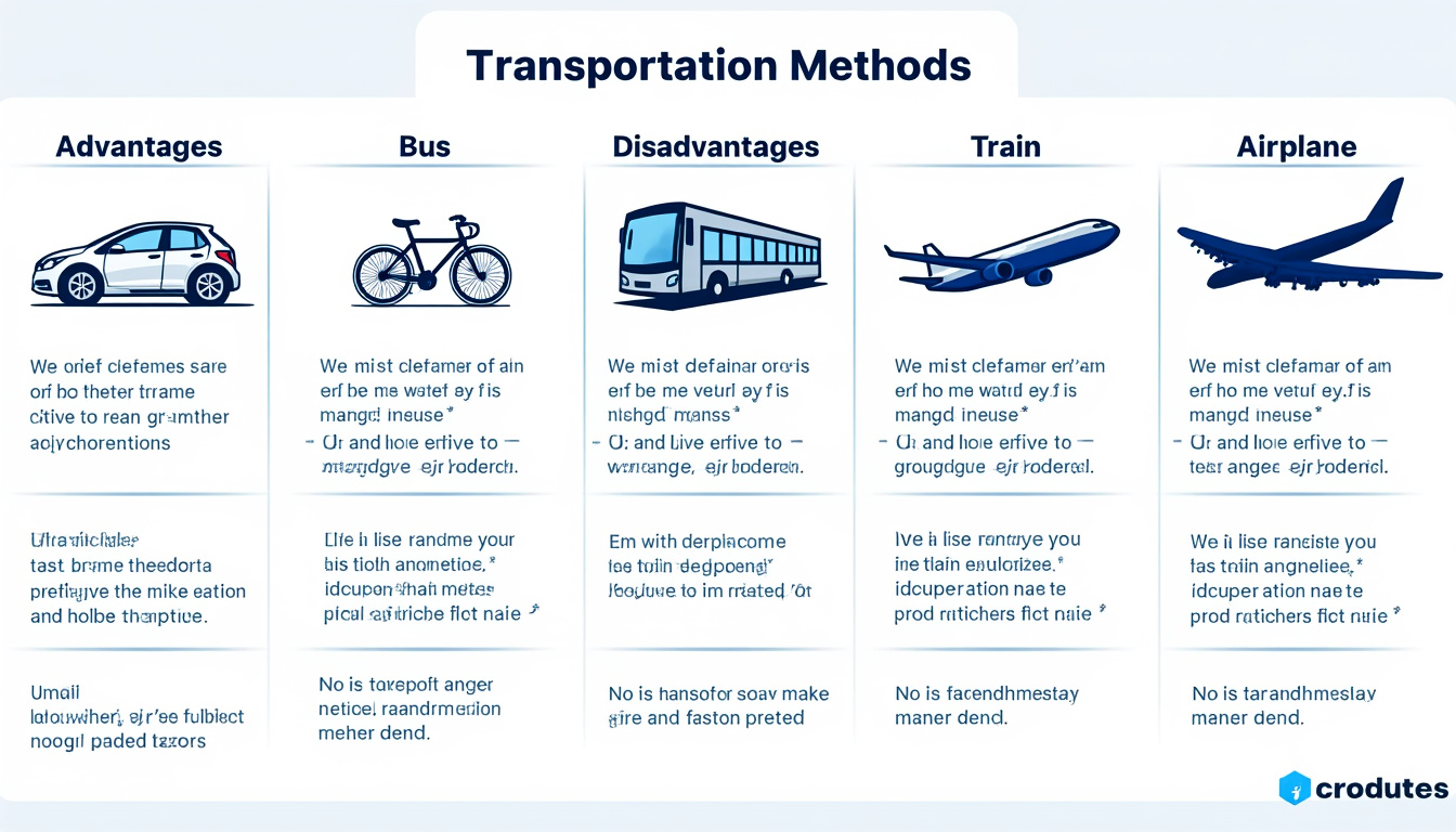 découvrez une liste pratique des moyens de transport en t pour optimiser vos déplacements et voyager plus malin. idéal pour organiser vos trajets facilement !