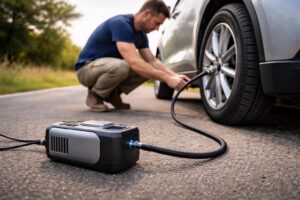 découvrez notre mini compresseur d’air portable, l’outil idéal pour un dépannage rapide et efficace de vos pneus sur la route. compact, performant et facile à utiliser.