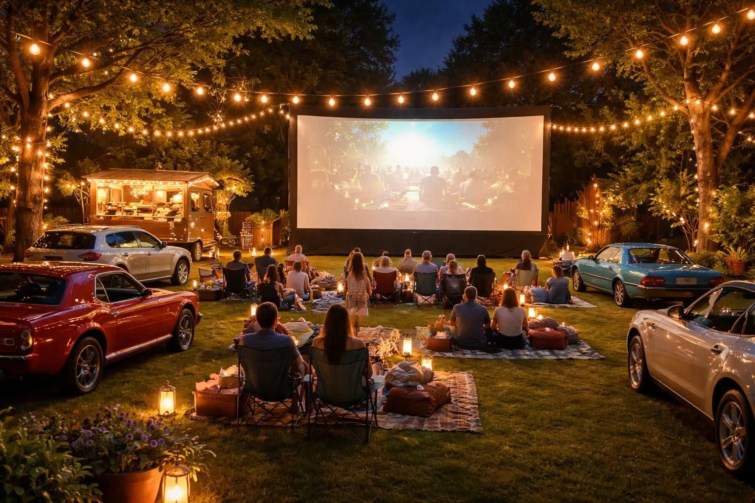 découvrez comment créer une ambiance 'drive-in' chez vous avec un écran de projection, pour des soirées cinéma uniques et conviviales.